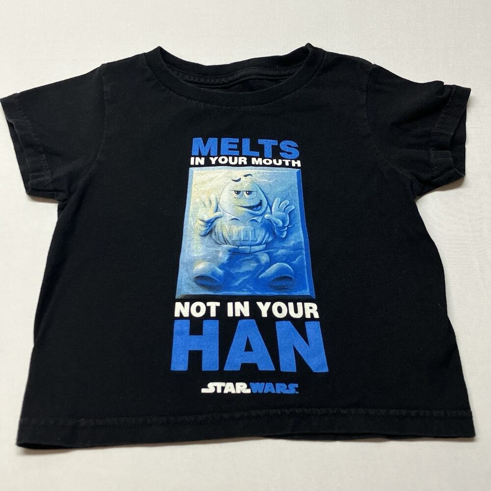 M&M Star Wars 'Melts In Your Mouth Not Your Han' T Shirt Baby Toddler Size 2T